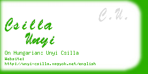 csilla unyi business card